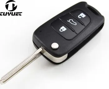 10 шт. Корпус ключа автомобиля 3 кнопки Для Hyundai I30 IX35 Откидной Складной чехол для дистанционного ключа Пустая крышка 0