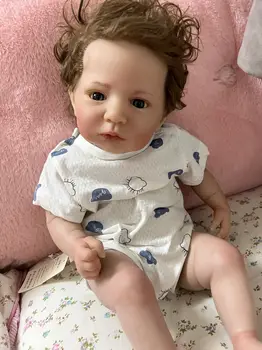 24-дюймовый Cameron Reborn Baby, уже окрашенная готовая кукла с волосами ручной работы, реалистичная 3D кожа, высококачественная кукла 0