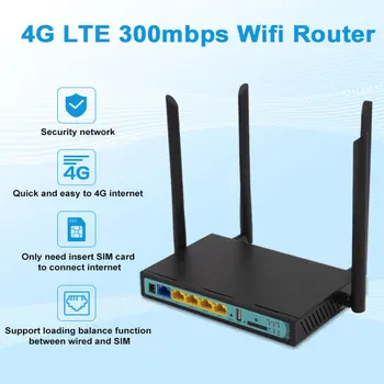 4G Lte Модем Беспроводной WiFi Маршрутизатор 300 Мбит/с QCA9531 Чип Слот для SIM-карты с Высоким Коэффициентом усиления 5dBi Всенаправленная Антенна WE2416 0