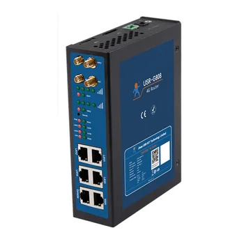 USR-G808 Мультисотовой маршрутизатор с двумя SIM-картами Промышленный WIFI 4G LTE Сотовая маршрутизация 10/100 Мбит/с VPN/APN Безопасная Беспроводная сеть