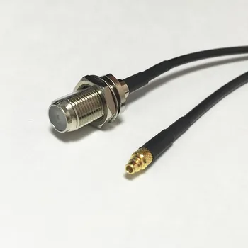 Новый Переключатель F Female Jack MMCX Штекер прямой кабель с косичкой RG174 Оптом 20 см 8 