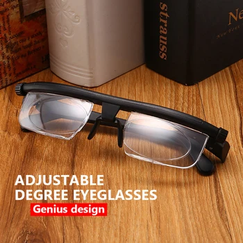 Очки для чтения с регулируемой степенью двоения Зрения, Универсальные очки для коррекции Фокусного расстояния при близорукости, пресбиопии от 6d до + 3D