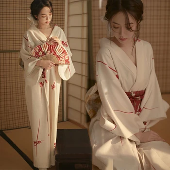 Японское Традиционное Кимоно, Кардиган, Женское Платье, Банный халат, Юката, Одежда для Косплея Гейши, Азиатское представление, Фотосессия 0